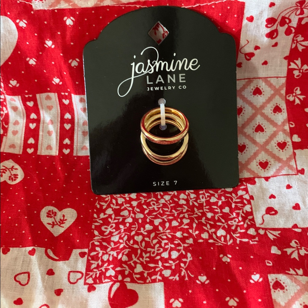 Jasmine Lane Gold Women's Tone Stackable Ring. Nwt 3 Rings Total.